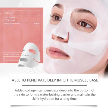 01 Pc Bio-Collagen Real Deep Mask, Hydrating Over Night, Facial Sheet Mask, Pore Minimising, Firming, Collagen Mask, Hydrating Overnight Skin Care Mask - 34gram