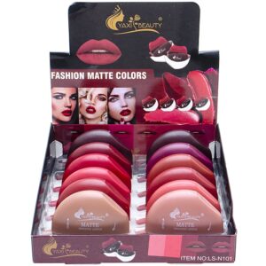 Yaxi Lip Design Solid Lipstick | Lead-Free, Easy Application & Long-Lasting Finish - Lazy Lipstick | Lipstick For Girls