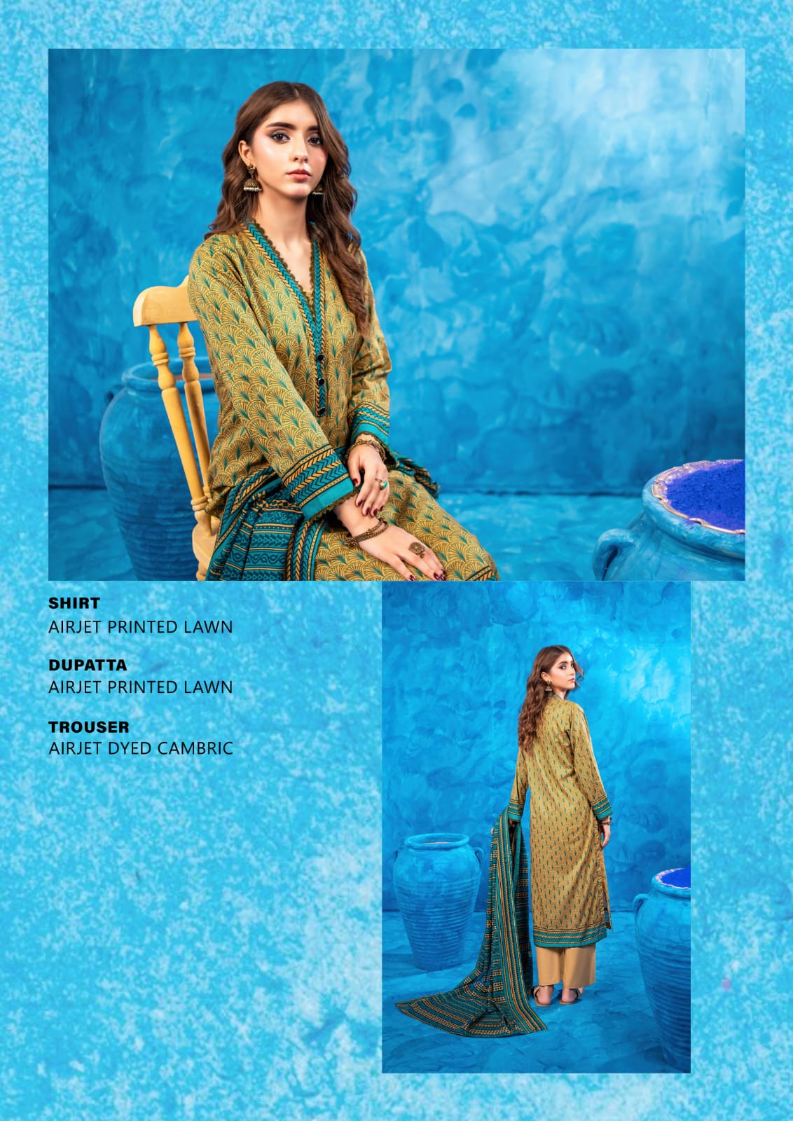 ✨ ZESH ✨ 3 PieceUnstitched Suit ZESH SUMMAER LAWN COLLECTION 2025 - Image 2