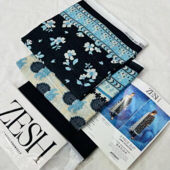 ✨ ZESH   ✨ 3 PieceUnstitched Suit ZESH SUMMAER LAWN COLLECTION 2025