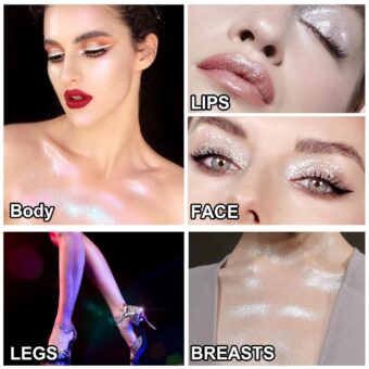 Multipurpose Glitter Shimmer Highlighter Powder – 10g for Face, Eyes & Body