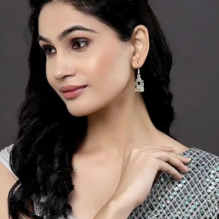 Elegant Silver Indian jhumka /  Jhumka Earrings by Quirky Fashions | Ethnic wear | Casual wear