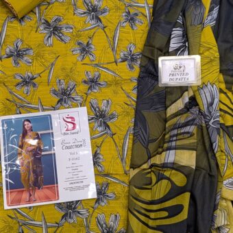 ✨ BINSAEED❤️  Bana Dora 3piece Unstitched Suit SUMMAER LAWN COLLECTION