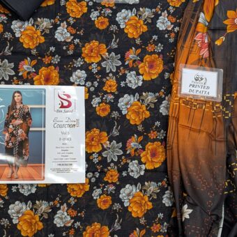 ✨ BINSAEED❤️  Bana Dora 3piece Unstitched Suit SUMMAER LAWN COLLECTION