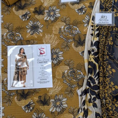 ✨ BINSAEED❤️  Bana Dora 3piece Unstitched Suit SUMMAER LAWN COLLECTION