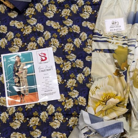 ✨ BINSAEED❤️  Bana Dora 3piece Unstitched Suit SUMMAER LAWN COLLECTION