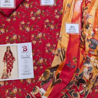 ✨ BINSAEED❤️  Bana Dora 3piece Unstitched Suit SUMMAER LAWN COLLECTION