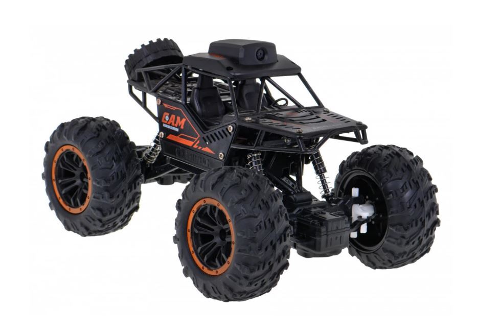 Crawler Cross Country Car With Camera | Remote Control Car With Camera WiFi 720P HD FPV Camera, 2.4Ghz 1:18 Scale Off-Road Remote Control Rechargeable Monster Truck Toys for Boys - Color Black | Toys For Kids | Remote Control Car | RC Car | - Image 3