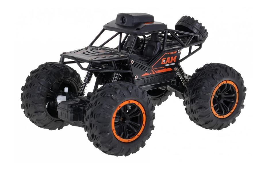 Crawler Cross Country Car With Camera | Remote Control Car With Camera WiFi 720P HD FPV Camera, 2.4Ghz 1:18 Scale Off-Road Remote Control Rechargeable Monster Truck Toys for Boys - Color Black | Toys For Kids | Remote Control Car | RC Car | - Image 2