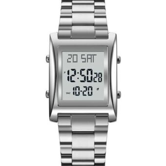 Skmei Men’s Digital Square Watch – Stainless Steel Chain, Quartz Movement, Without box