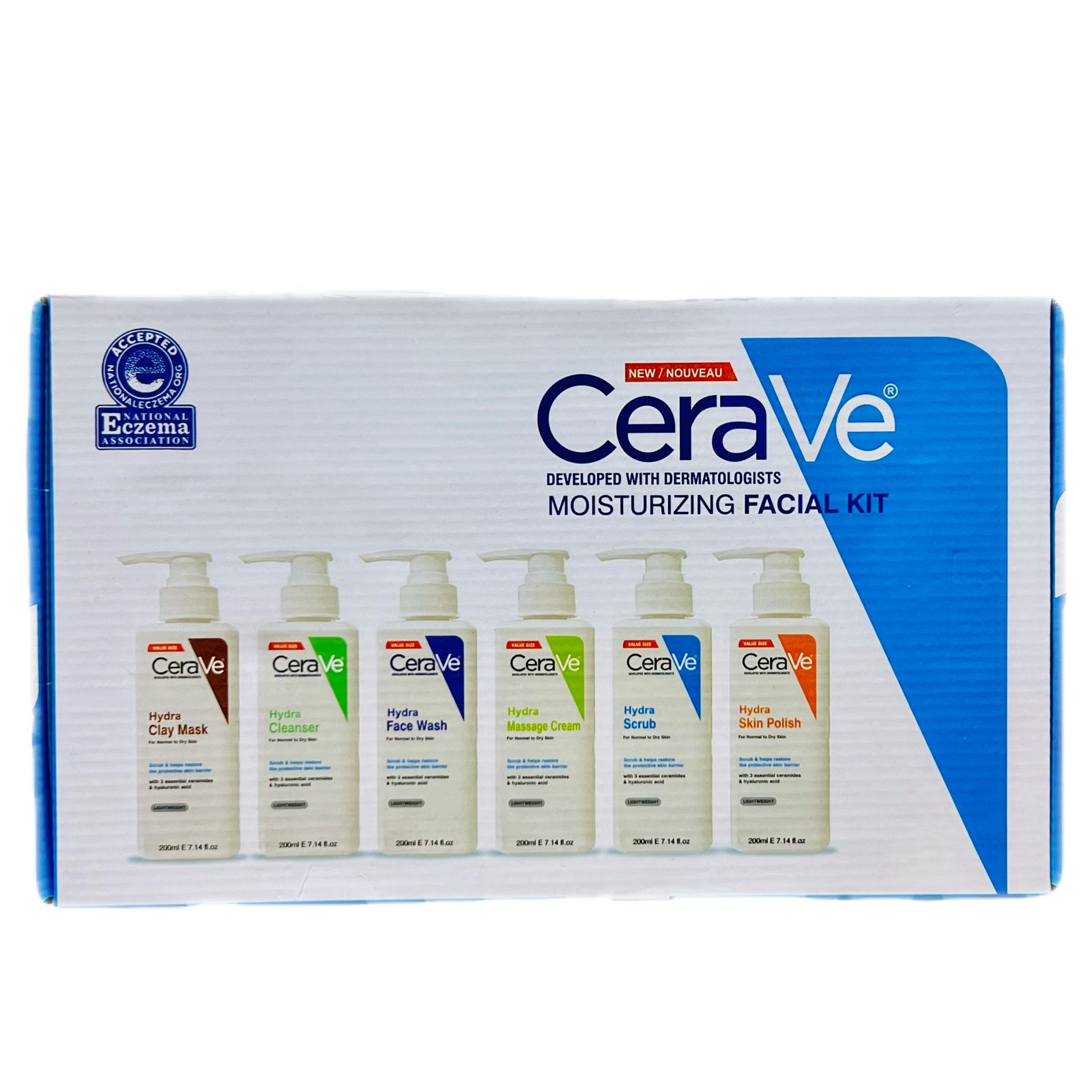 CeraVe Moisturizing Facial Kit – 6-Step Hydra Skincare Set for Face & Body | Includes Cleanser, Moisturizer, Exfoliator & More | Dermatologist-Developed - Image 4