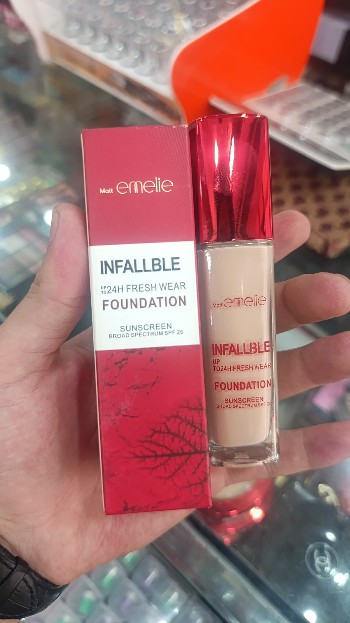Emelie Cosmetics Infallible 24H Fresh Wear Foundation – Natural Matte Finish, Long-Lasting, Waterproof, Sweat & Heat Proof with SPF 25 - Image 2