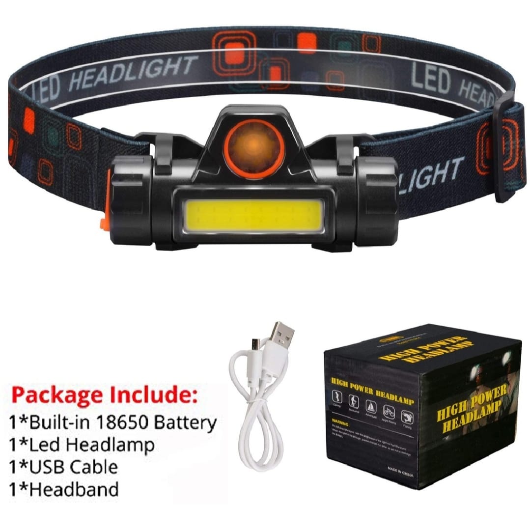 Rechargeable High Power LED Headlamp – Waterproof Headlight with Adjustable Brightness, Magnetic Side & Ergonomic Strap for Camping, Hiking, Fishing & Outdoor Use - Image 3