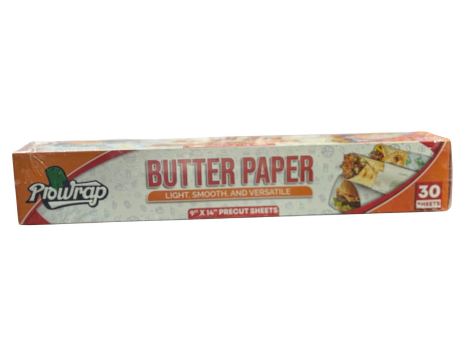 Prowrap Butter Paper – 9" x 14" Precut Sheets (30 Pcs) | High-Quality Waterproof & Grease-Resistant Food Wrap | Thicker Than Market Standard - Image 3