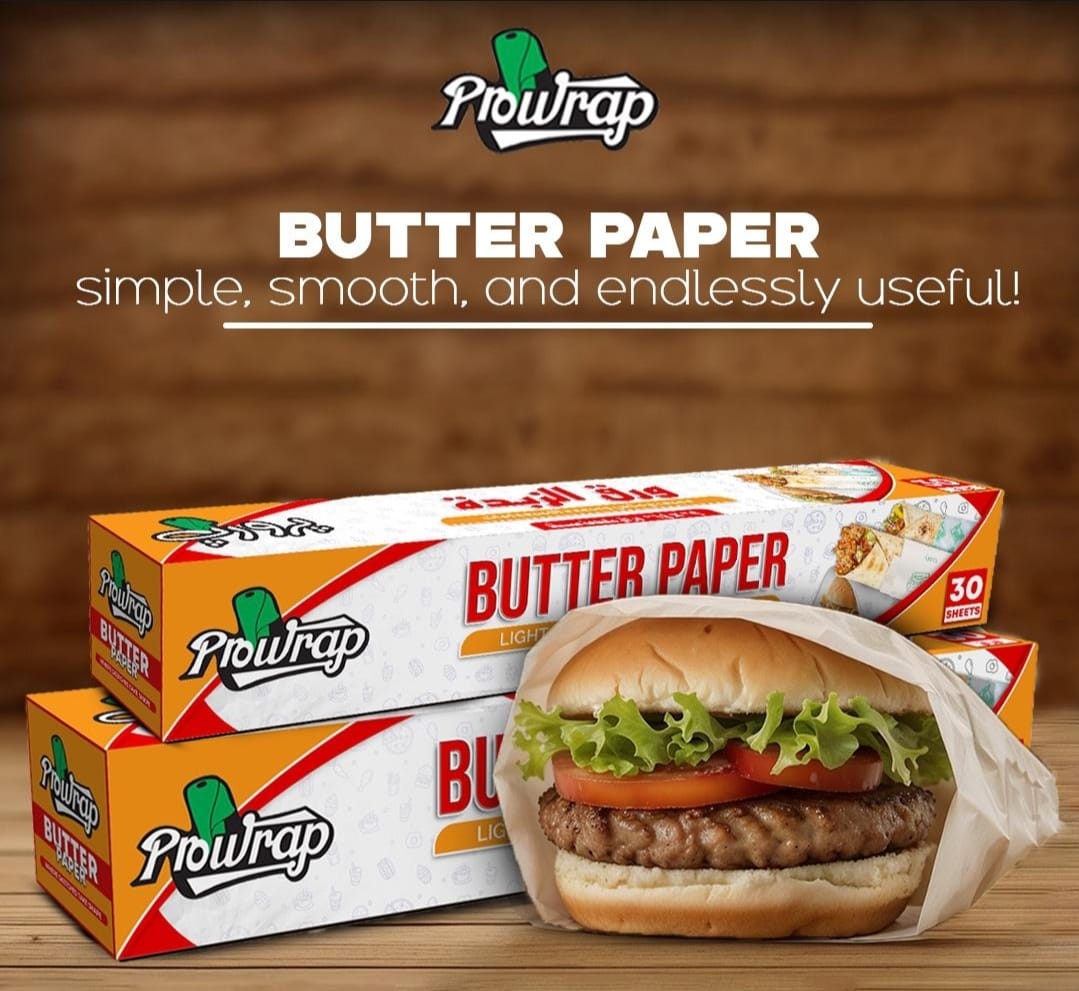 Prowrap Butter Paper – 9" x 14" Precut Sheets (30 Pcs) | High-Quality Waterproof & Grease-Resistant Food Wrap | Thicker Than Market Standard - Image 2