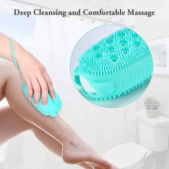 Bubble Bath Brush – Double-Sided Silicone Body Brush with Quick Foaming Sponge, Gentle Exfoliation & Massage for All Skin Types