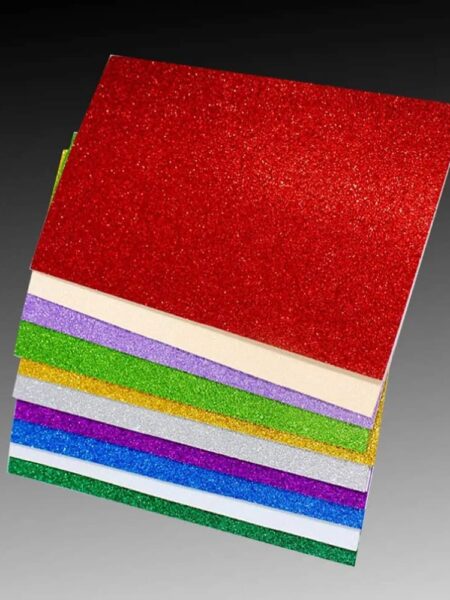 10PCS Glitter Foam Sheets – Premium A4 EVA Craft Adhesive Glitter Paper for DIY, Scrapbooking & School Projects