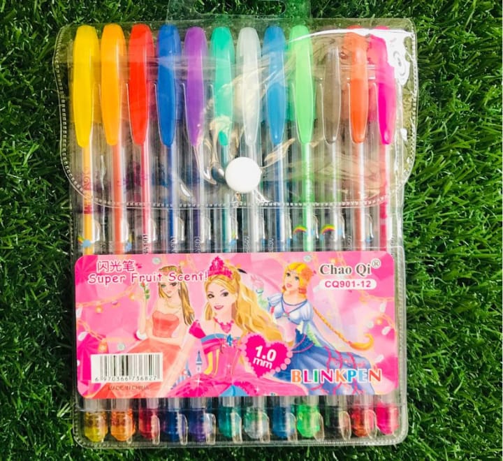 Fruit Scent Gel Glitter Pen – 1.0mm Smooth Writing with a Sparkle | Pack of 12 - Image 2