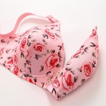 Printed Soft Cotton Padded Bra for Women | Comfortable Everyday Wear Undergarments with Stylish Print, Breathable Fabric & Gentle Support (Random Color)