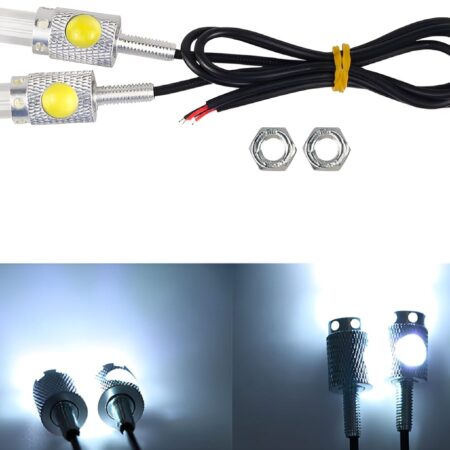 Motorbike Universal Mini LED Indicator & Number Plate Light – Super Bright 12V 1W Aluminum Waterproof Signal Lamp – Long-Lasting, Energy-Efficient Motorcycle & Car Lighting Accessory