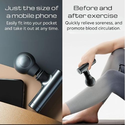 Rechargeable Facial Gun Massager – Compact Skincare Device with Type-C Charging, ABS Plastic, Portable & Easy-to-Use for Relaxing Face Massage - Image 2