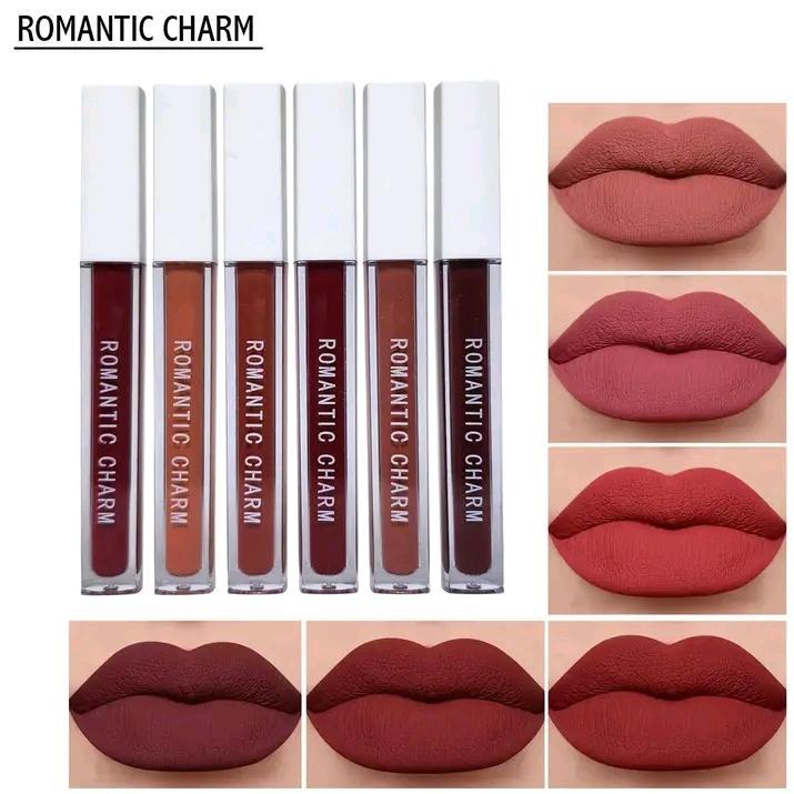 Romantic Empire Matte Lipgloss Set of 6 – High Pigment, Long-Lasting Liquid Lip Gloss | Shades of Red Collection - Image 4