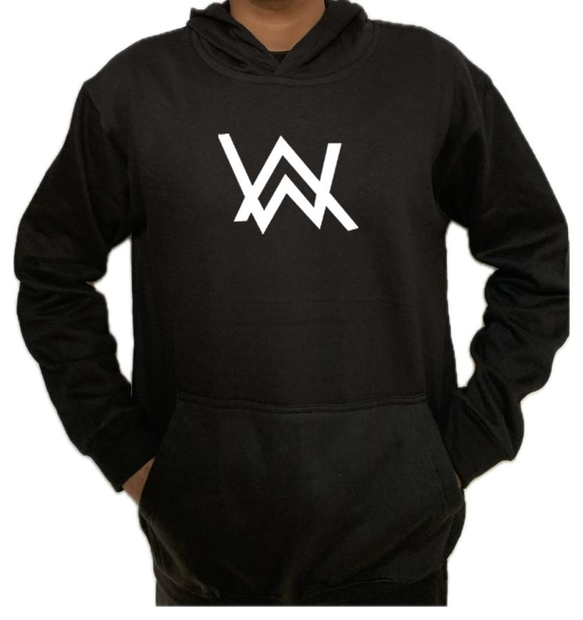 New Summer Collection Full Black Hoodie with WA Print for Men and Boys – Comfortable, Fashionable & Casual Wear - Image 3