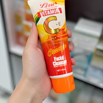 Liru Orange Facial Cleanser 120ml | Professional Care with Vitamin C+E & Orange Extract for Brightening, Deep Cleansing & Daily Skincare