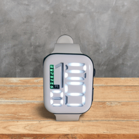 Salicon Strap Digital Display Watch – Waterproof Cell Operated Wristwatch