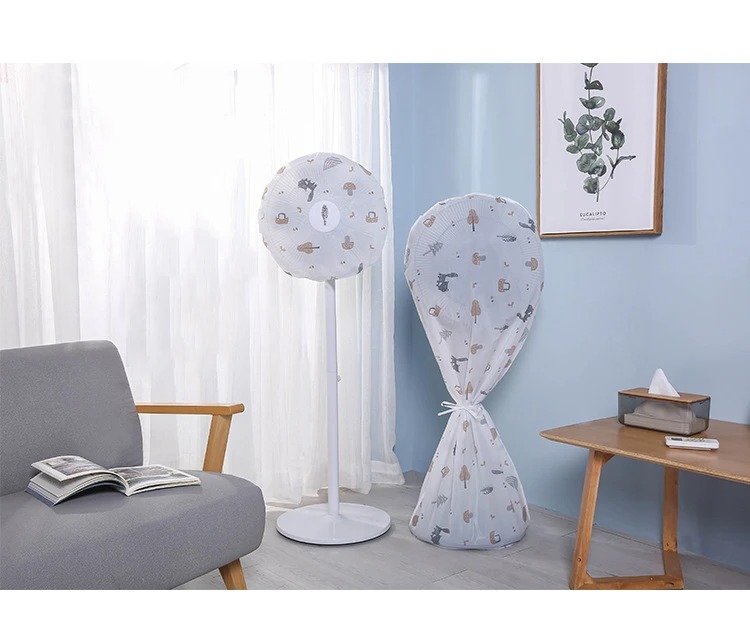 Decorative Fan Cover with Colorful Pattern Design – Dust Protection & Stylish Room Accent