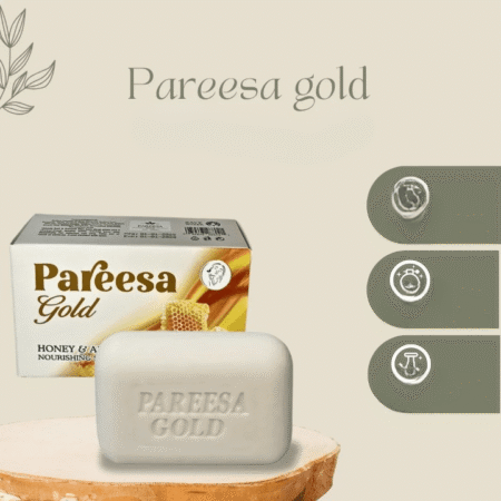 Pareesa Gold Honey & Almond Soap – Moisturizing and Nourishing for Soft, Smooth Skin ( 135g )