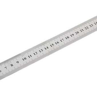 Stainless Steel 12-Inch Ruler – Silver Tone, Durable and Precise Measuring Tool for School, Office, Engineering, Drafting, and DIY