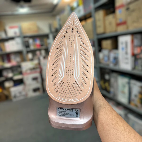 Hannover Steam Iron – 2200W German Lot | Ceramic Soleplate, Vertical & Burst Steam, Self-Cleaning, Adjustable Temperature Control - Image 3