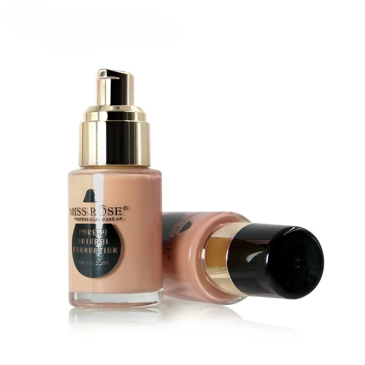 Miss Rose Purely Natural Liquid Foundation – Professional Long-Lasting Make-Up for Flawless Coverage, Lightweight, Breathable, Smooth Finish, All Skin Types - 30 ML | Foundation - Image 4