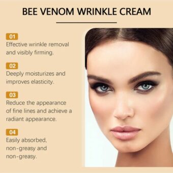 Whitening & Moisturizing Bee Venom Facial Care Cream – Brightening, Anti-Aging, Hydrating Face Moisturizer for Radiant, Smooth & Youthful Skin