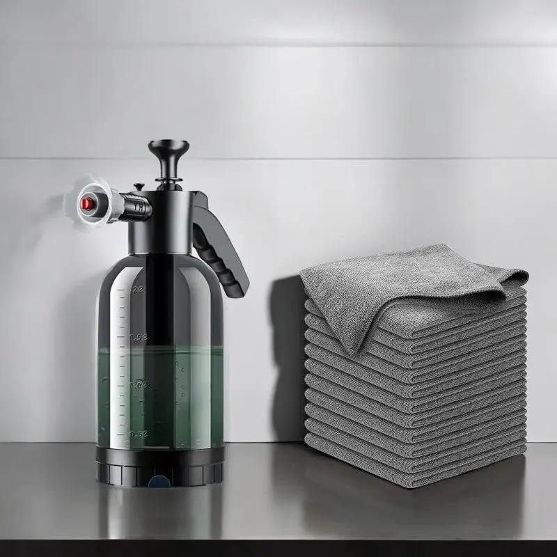 Hand Pump Foam Car Wash Sprayer Bottle Air Pressure Sprayer Car Cleaning Tools Gardening Spray Bottle Air Pump Watering Bottle - Black Color - Image 5