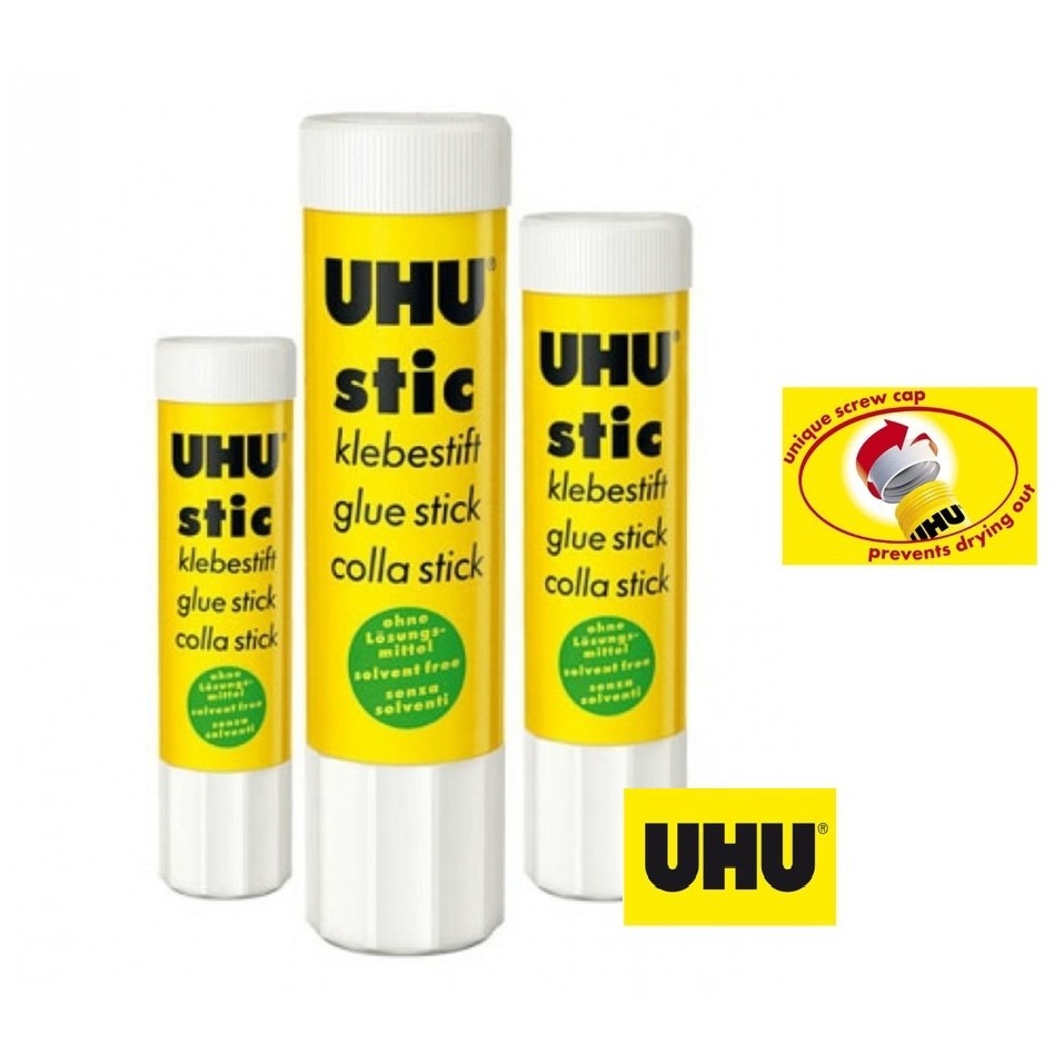UHU Glue Stick – Reliable and mess-free, this 40g original adhesive is perfect for paper, crafts, and school projects. Easy to apply and quick-drying. - Image 3