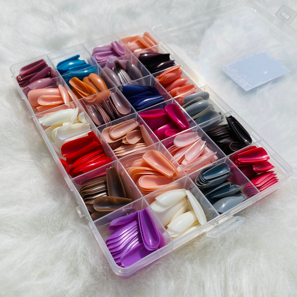 288 PCs Colorful Nails Box| ABS Plastic | Nail Shaper Set (Random Color) - Image 4