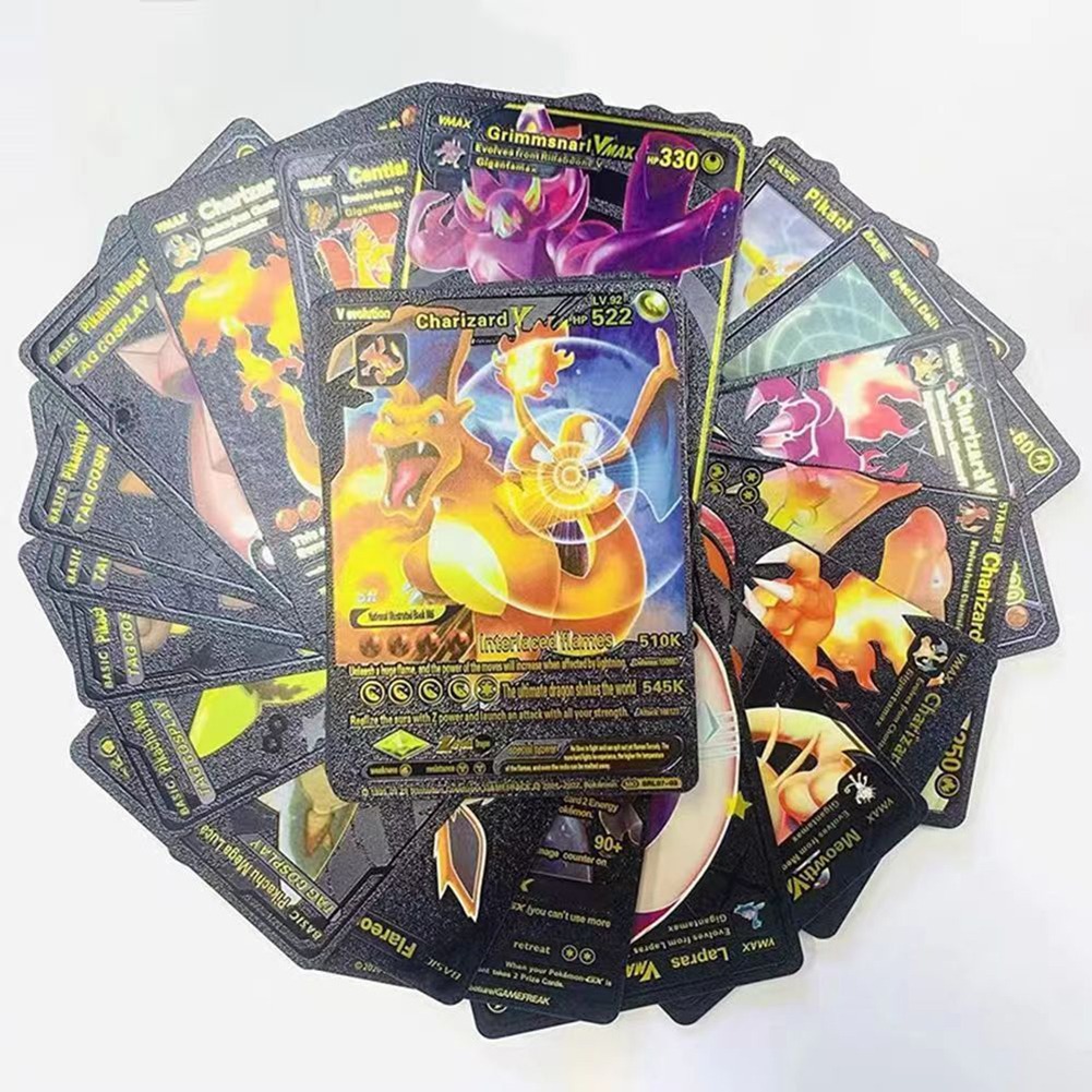 Pokemon Plastic Cards Collection Box – 52 Cards per Pack | 3D Pokemon Trading Cards | Durable Plastic Cards | Gold, Black & Silver Color Options | Premium Collector’s Edition Gift Set - Image 2