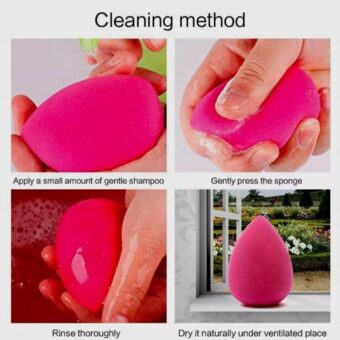 Beauty Blender Sponge & Powder Puff Set – Multicolor Makeup Applicators for Face Powder, Cream Blush & Concealer (Pack of 6) (Random Colors)