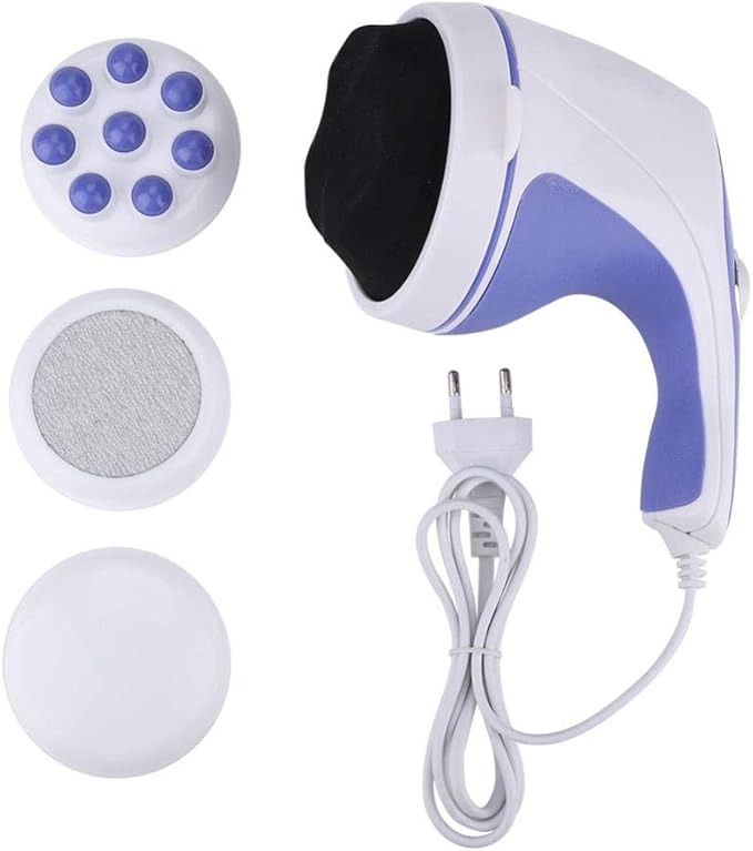 4 in 1 Relax & Spin Tone Vibration Electric Massager | Electronic Relax & Spin Body Massager With Different Heads ( Random Color ) - Image 4