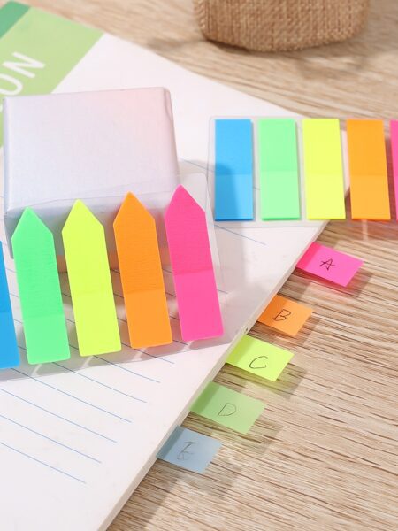 Pack Of 100 Pieces Sticky Note Flag Shape Multi Color Tag Bright and colorful flag-shaped sticky notes for easy marking and organizing. perfect for highlighting important pages, reminders, and notes.
