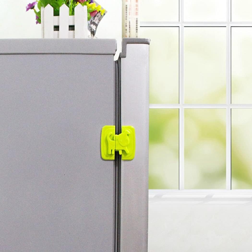 01 PCs Cute Dog Shape Cartoon Cabinet Door Child Safe Lock Refrigerator Toilet Baby Safety Tools | Refrigerator Lock | Lock For Cabinet - Random Color - Image 4