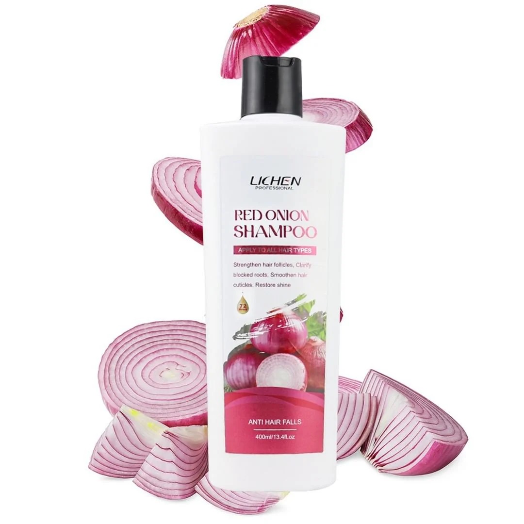 Pack Of 01 - Lichen Professional Shampoo Set 400ml – Keratin, Rice Water, Coconut, Peppermint, Red Onion, Argan Oil - Image 5