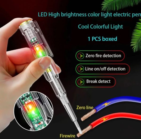 Led Tester Voltmeter Power Detector Electrical Screwdriver Indicator | Best Quality Tester For Electric Work - Image 2