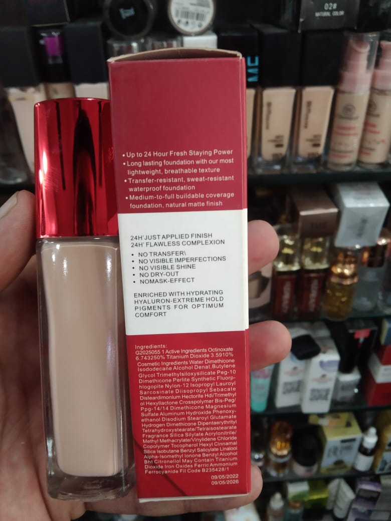 Emelie Cosmetics Infallible 24H Fresh Wear Foundation – Natural Matte Finish, Long-Lasting, Waterproof, Sweat & Heat Proof with SPF 25 - Image 4