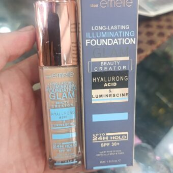 Emelie Cosmetics Infallible 24H Fresh Wear Foundation – Natural Matte Finish, Long-Lasting, Waterproof, Sweat & Heat Proof with SPF 25