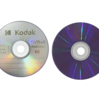 Kodak, DVD+R DL Blank Discs, Pack of 50-DiscsKodak, DVD+R DL Blank Discs | Kodak Dual Layer DVD+R 8.5GB 8X – High Capacity Record-able Disc