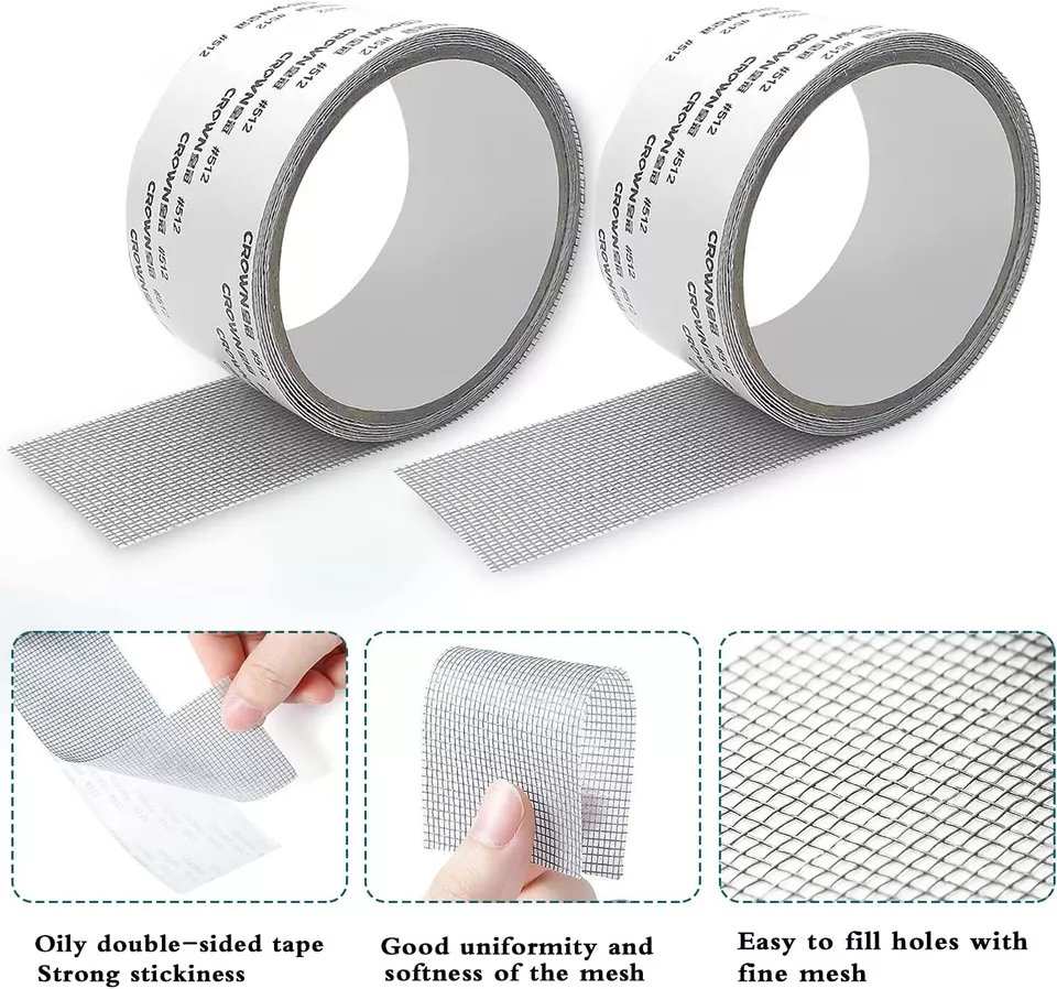 Mesh Roll Tape Window Screen Repair Patch | Keep Mosquitoes Out with Our Anti-Insect, Self-Adhesive Mesh Patch Tape - 2 meter - Image 4