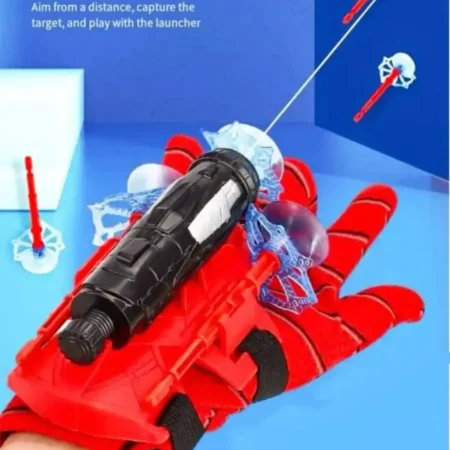 Spiderman Web Dart Shooter Toy – Spider Launcher with Optional Gloves